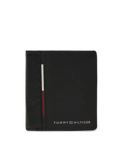 TOMMY HILFIGER CASUAL Bifold-Geldbörse aus Leder Schwarz - Brieftaschen Herren