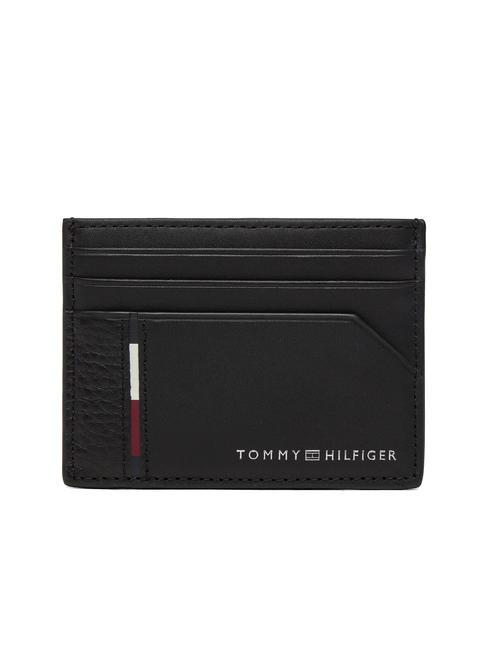 TOMMY HILFIGER CASUAL Kreditkartenetui aus Leder Schwarz - Brieftaschen Herren