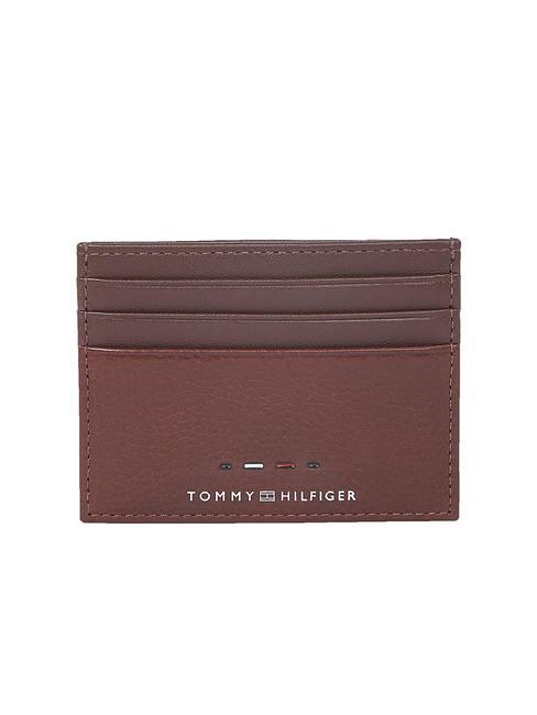 TOMMY HILFIGER PREMIUM LEATHER Kreditkartenetui aus Leder Cognac - Brieftaschen Herren