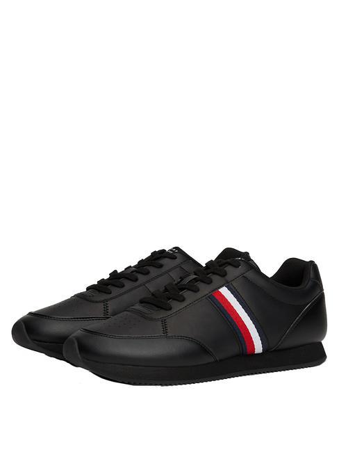 TOMMY HILFIGER RUNNER MIX Niedrige Turnschuhe SCHWARZ - Herrenschuhe