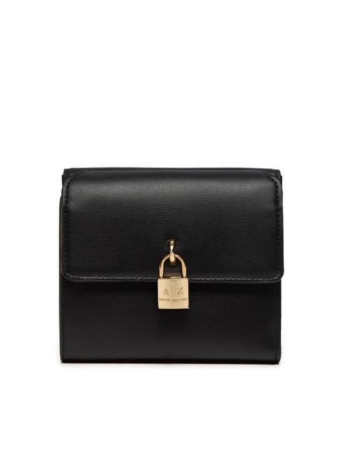 ARMANI EXCHANGE A|X PADLOCK Mini-Geldbörse Schwarz - Brieftaschen Damen