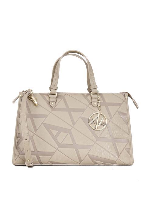 ARMANI EXCHANGE A|X EMBOSSED Handtasche mit Schultergurt Pisco/dunkler Pisco - Damentaschen