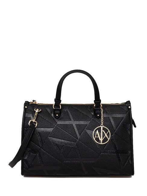 ARMANI EXCHANGE A|X EMBOSSED Handtasche mit Schultergurt Schwarz Schwarz - Damentaschen