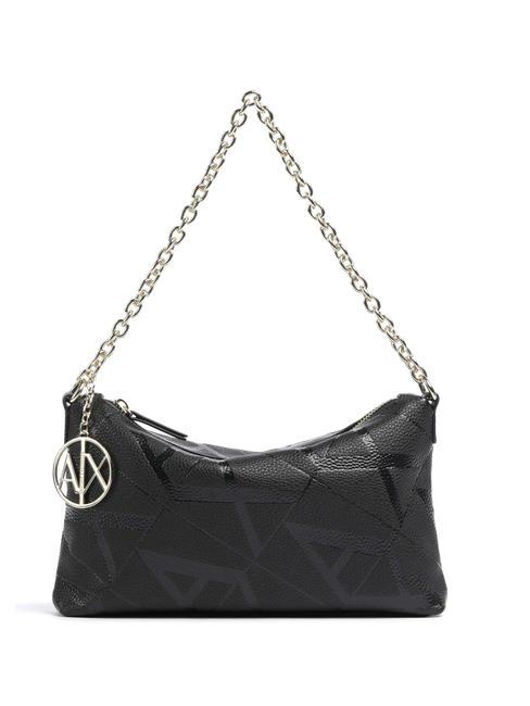 ARMANI EXCHANGE A|X EMBOSSED Umhängetasche mit Kettengriff Schwarz Schwarz - Damentaschen