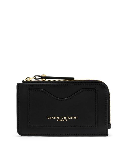 GIANNI CHIARINI CALF Flache Geldbörse aus Leder Schwarz - Brieftaschen Damen