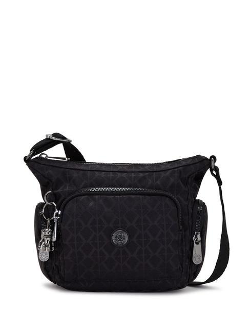 KIPLING GABBIE MINI Kleine Umhängetasche Signatur schwarz qvc - Damentaschen