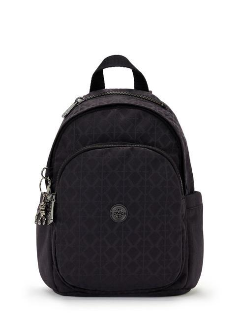 KIPLING BASIC ELEVATED DELIA MINI Rucksack Signatur schwarz qvc - Damentaschen