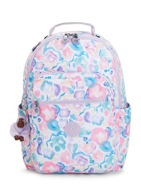 KIPLING SEOUL KIDS 15 "Laptop-Rucksack Aquablumen - Rucksäcke für Schule &amp; Freizeit