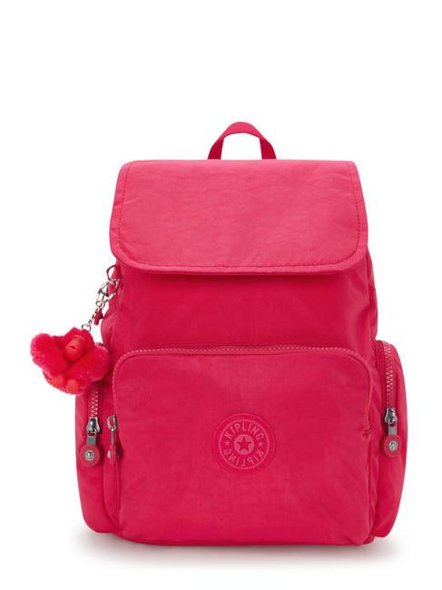 KIPLING CITY ZIP S Rucksack mit Klappe rosa Konfetti - Damentaschen