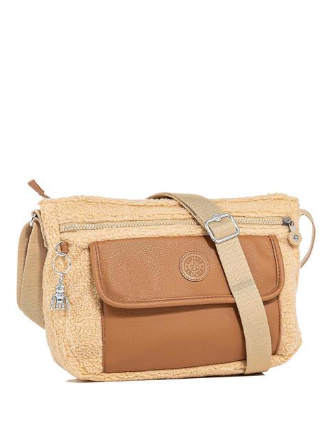 KIPLING ZISKA Schulter-Umhängetasche wolliges Beige - Damentaschen