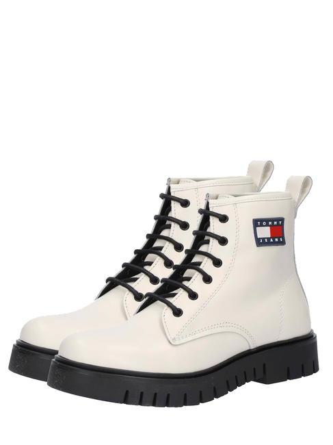 TOMMY HILFIGER TOMMY JEANS Lace Up Stiefeletten aus Leder natur - Damenschuhe