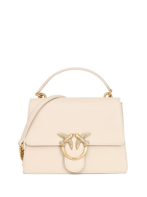 PINKO LOVE ONE  Handtasche, mit Schultergurt Beige-Rauchgrau-Antikgold - Damentaschen