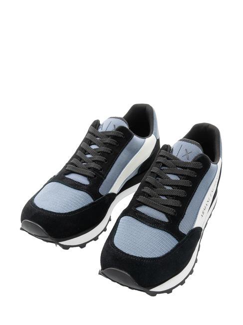 ARMANI EXCHANGE OSAKA Turnschuhe Mann schwarz+blau - Herrenschuhe