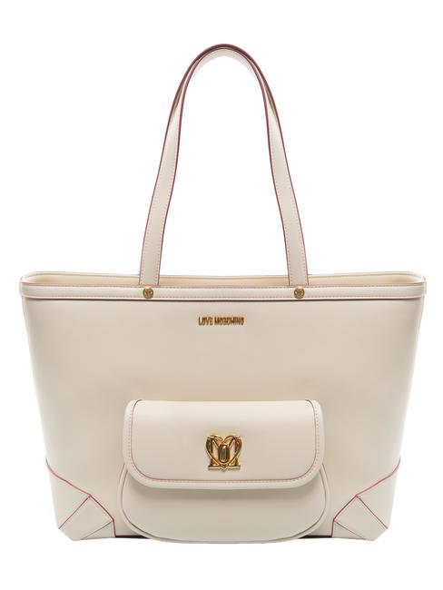 LOVE MOSCHINO TURN LOCK Einkaufstasche Elfenbein - Damentaschen