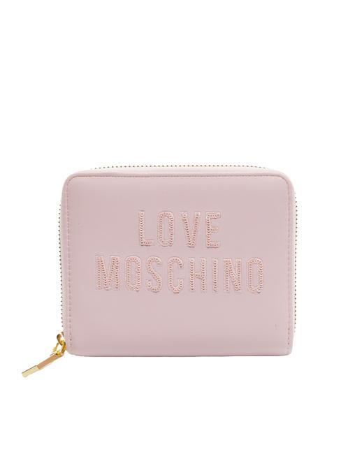 LOVE MOSCHINO PAILLETTES Kleine Geldbörse mit umlaufendem Reißverschluss Gesichtspuder - Brieftaschen Damen