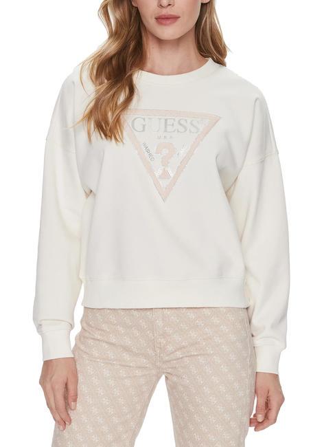 GUESS PONY HAIR Sweatshirt mit Rundhalsausschnitt cremwhi - Sweatshirts Damen