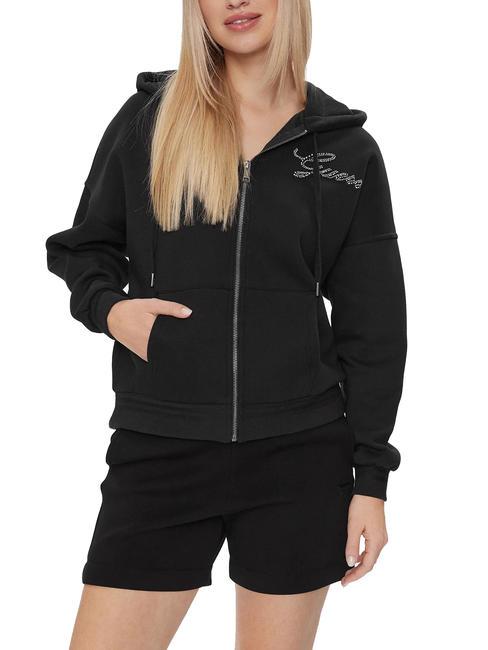 GUESS HOOD ZIP Sweatshirt mit durchgehendem Reißverschluss und Kapuze jetbla - Sweatshirts Damen