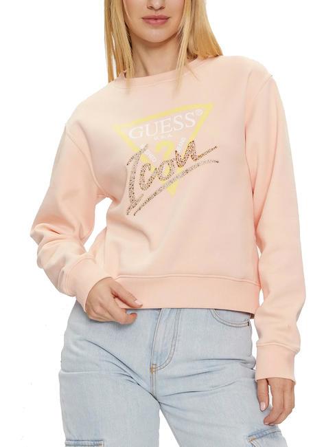 GUESS CN ICONIRT Sweatshirt mit Rundhalsausschnitt Pfirsichhimmel - Sweatshirts Damen