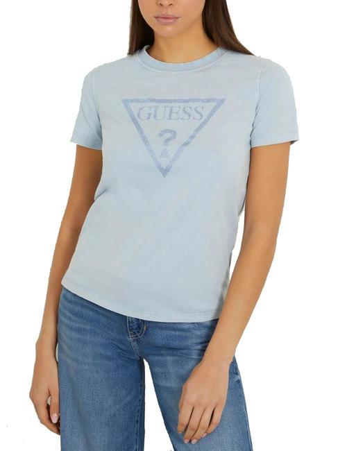 GUESS VINTAGE Baumwoll t-shirt arktischer Himmel - T-Shirts und Tops für Damen