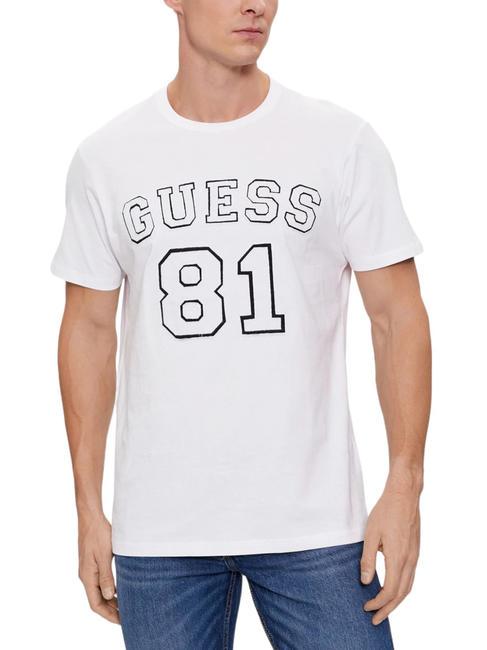 GUESS 81 PATCH Baumwoll-T-Shirt purweiß - Herren-T-Shirts