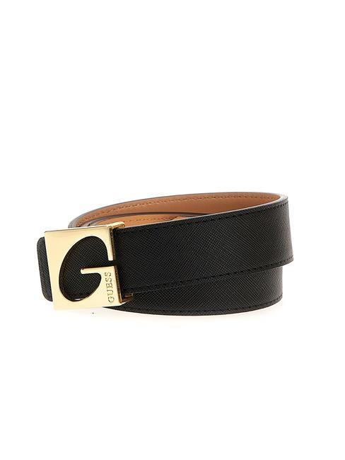 GUESS G BUCKLE Gürtel mit Saffiano-Print SCHWARZ - Gürtel