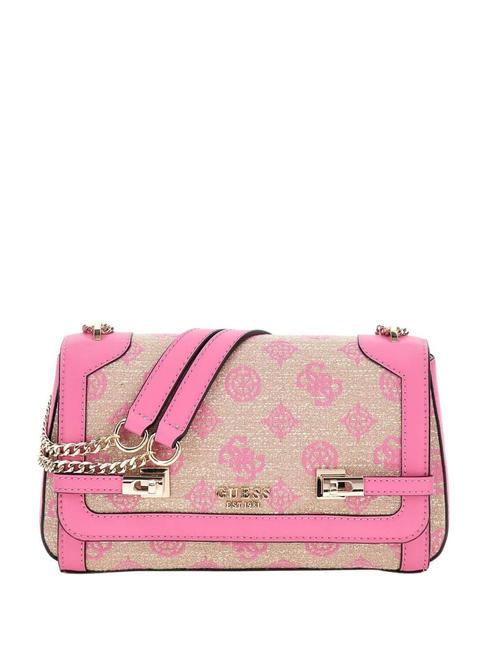 GUESS LORALEE Wandelbare Tasche mit Klappe rosa Logo - Damentaschen