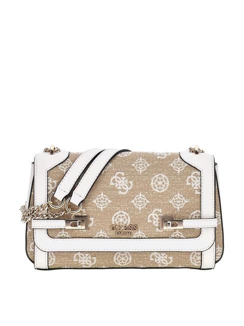 GUESS LORALEE Wandelbare Tasche mit Klappe weißes Logo - Damentaschen