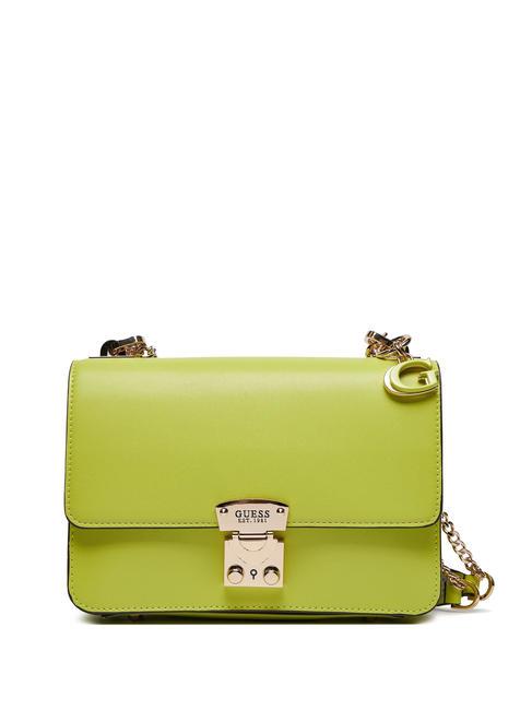 GUESS ELIETTE Convertible Schulter-/Crossbody-Minitasche Chartreuse - Damentaschen