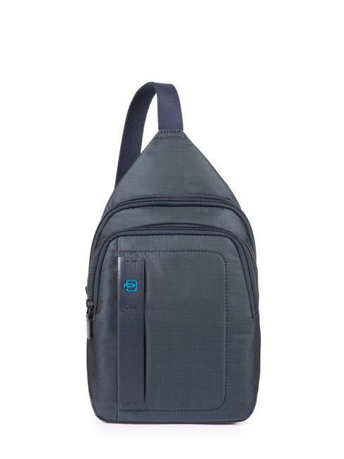 PIQUADRO P16 Rucksacktasche mit einer Schulter CHEVRON BLAU - Umhängetaschen Herren