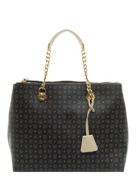 POLLINI HERITAGE  Tasche mit Schultergurt schwarz / elfenbein - Damentaschen