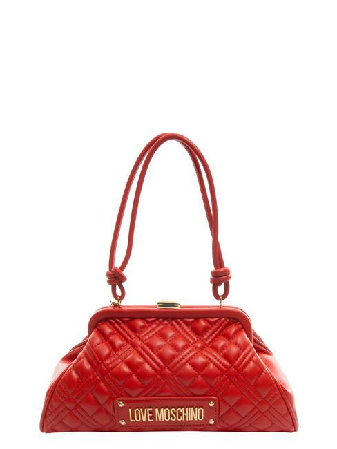 LOVE MOSCHINO QUILTED Chain Umhängetasche, mit Schultergurt ROT - Damentaschen