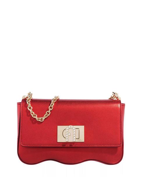 FURLA 1927 Minitasche aus Metallic-Leder Venezianisches Rot - Damentaschen