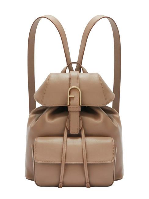 FURLA FLOW Kleiner Lederrucksack grau - Damentaschen