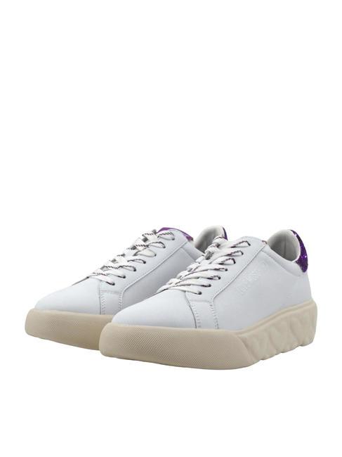 LOVE MOSCHINO HEART 45 Ledersneaker weiß/iris - Damenschuhe