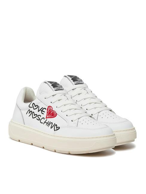 LOVE MOSCHINO BOLD 40 Ledersneaker Weiß - Damenschuhe