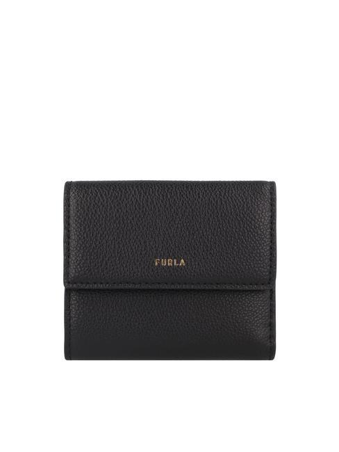 FURLA GOCCIA Mittelgroße Brieftasche aus Leder Schwarz - Brieftaschen Damen