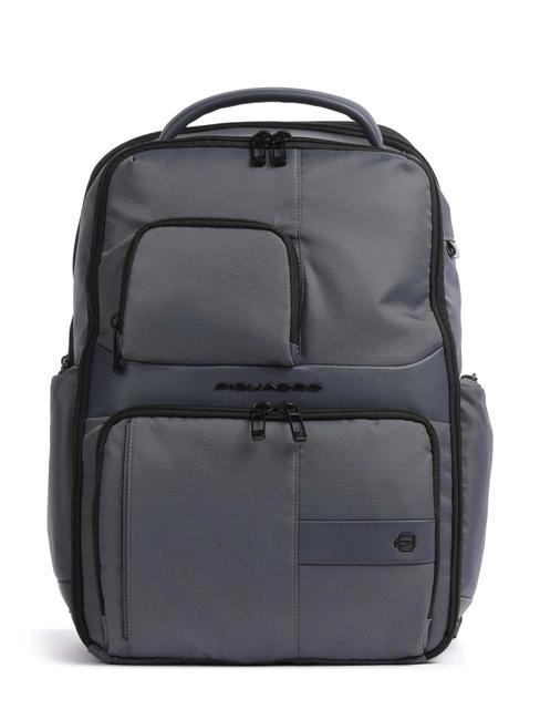 PIQUADRO WOLLEM 15,6-Zoll-Laptop-Rucksack aus Stoff und Leder Avio - PC-Rucksäcke