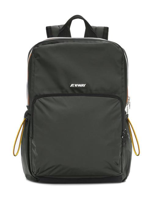 KWAY GIZY Nylonrucksack für 15-Zoll-Laptop grün schwärzlich - PC-Rucksäcke