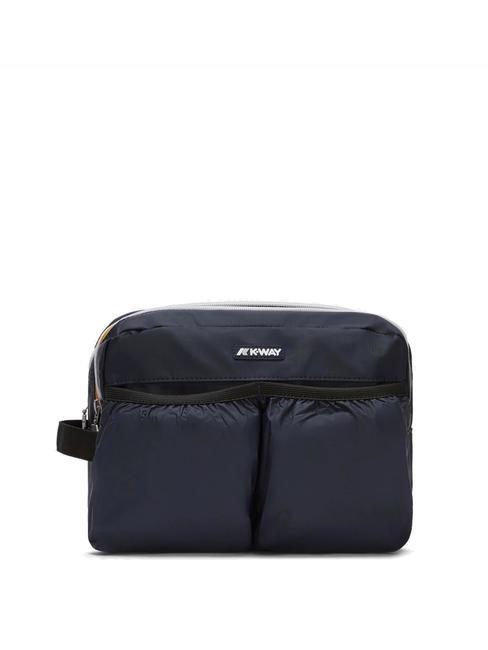 KWAY ALBAS Kosmetiktasche mit Doppelreißverschluss und Taschen blaue Tiefe - Beauty-Case