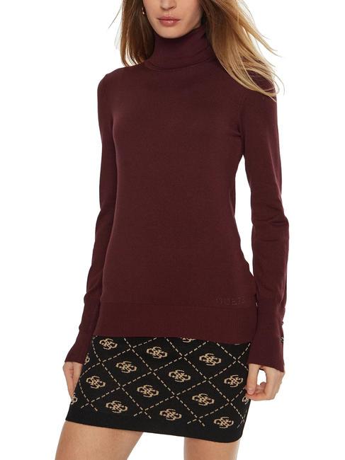 GUESS PAULE Rollkragenpulli Rot-Noir - Damenpullover