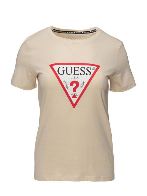 GUESS ORIGINAL LOGO Logo-T-Shirt Perlenauster - T-Shirts und Tops für Damen