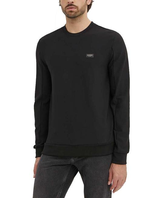 GUESS TECH Sweatshirt mit Rundhalsausschnitt aus technischem Stoff jetbla - Sweatshirts Herren