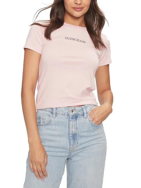 GUESS JEANS SLIM LOGO Slim-Fit-Stretch-T-Shirt errötende Baumwolle - T-Shirts und Tops für Damen