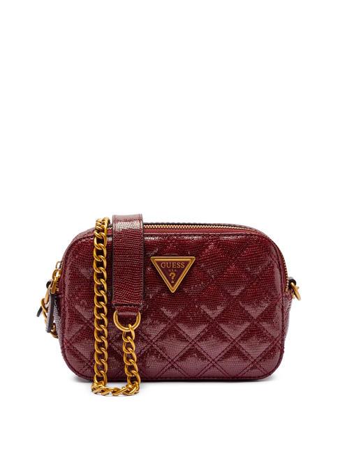 GUESS GIULLY Tasche Kameratasche St. Eidechse Burgund - Damentaschen