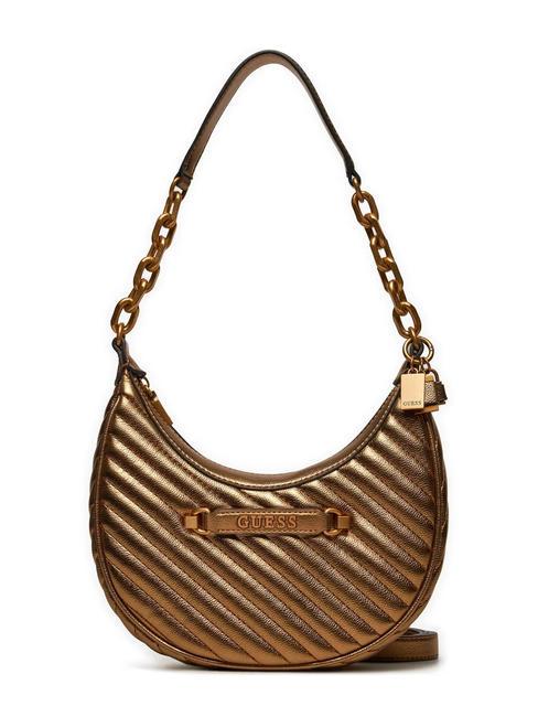 GUESS SELA Metallische Umhängetasche Bronze- - Damentaschen