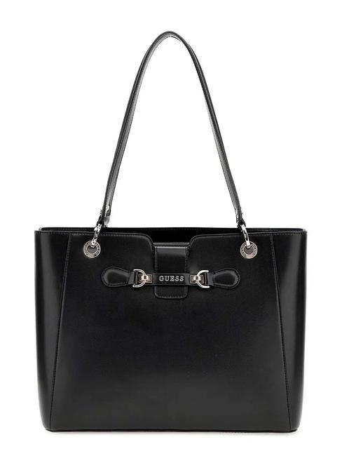 GUESS NOLANA Schulter-Shopper-Tasche SCHWARZ - Damentaschen