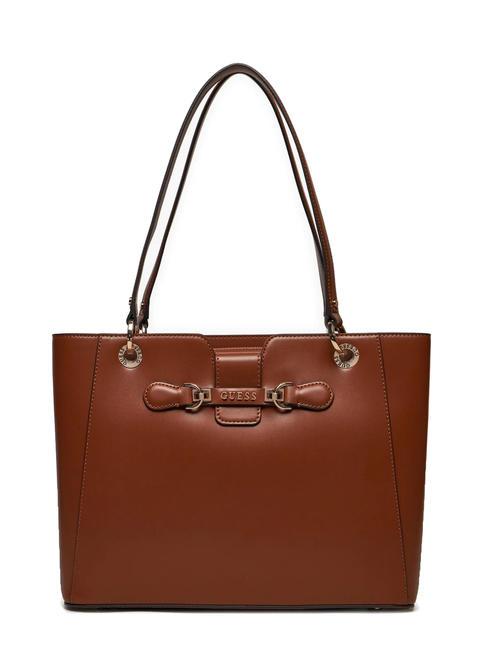 GUESS NOLANA Schulter-Shopper-Tasche COGNAC - Damentaschen