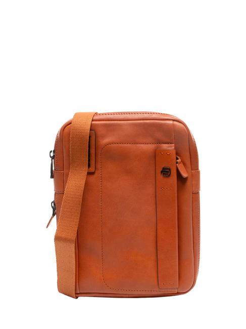 PIQUADRO X18 Große Ledertasche orange2 - Umhängetaschen Herren