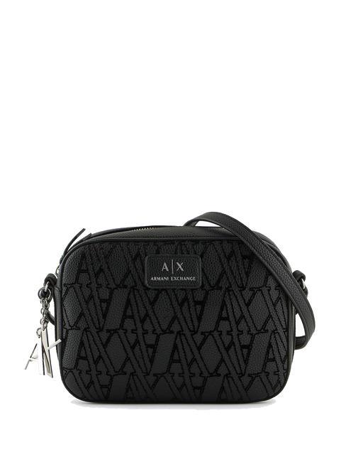 ARMANI EXCHANGE A|X Kameratasche mit beflocktem Logo Schwarz - Damentaschen