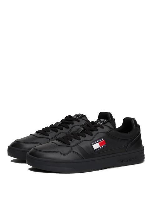 TOMMY HILFIGER TOMMY JEANS Cupsole Ledersneaker SCHWARZ - Herrenschuhe